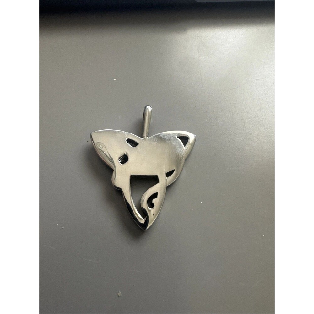 Unisex Stainless Steel Pendant Celtic Triquetra Trinity Knot Pendant 24” Chain - Picture 3 of 7